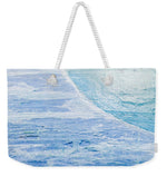 Load image into Gallery viewer, Blue Connections Mixed Media Canvas - Weekender Tote Bag
