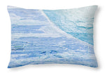 Load image into Gallery viewer, Blue Connections Mixed Media Canvas - Throw Pillow
