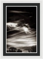 Load image into Gallery viewer, Sky Wisps planes and trees - Framed Print
