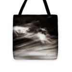 Load image into Gallery viewer, Sky Wisps planes and trees - Tote Bag
