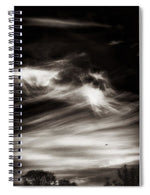 Load image into Gallery viewer, Sky Wisps planes and trees - Spiral Notebook
