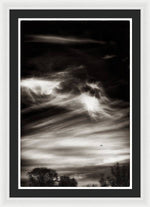 Load image into Gallery viewer, Sky Wisps planes and trees - Framed Print
