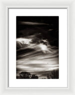 Load image into Gallery viewer, Sky Wisps planes and trees - Framed Print
