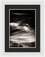 Load image into Gallery viewer, Sky Wisps planes and trees - Framed Print

