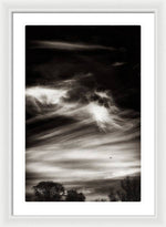 Load image into Gallery viewer, Sky Wisps planes and trees - Framed Print
