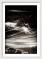 Load image into Gallery viewer, Sky Wisps planes and trees - Framed Print
