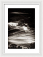 Load image into Gallery viewer, Sky Wisps planes and trees - Framed Print
