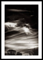 Load image into Gallery viewer, Sky Wisps planes and trees - Framed Print
