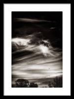 Load image into Gallery viewer, Sky Wisps planes and trees - Framed Print
