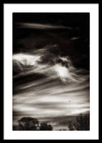 Load image into Gallery viewer, Sky Wisps planes and trees - Framed Print
