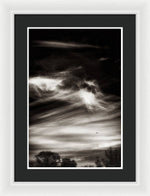 Load image into Gallery viewer, Sky Wisps planes and trees - Framed Print
