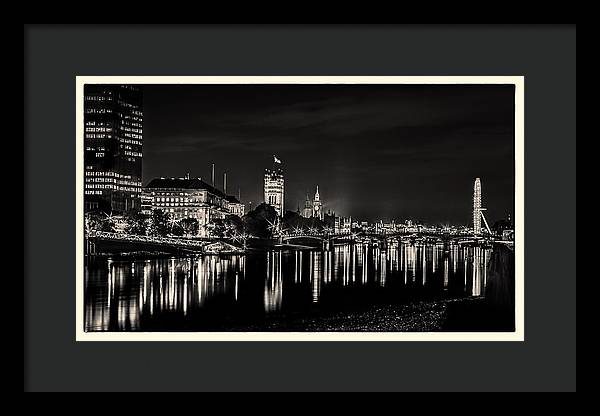 The River Thames at Night - Framed Print