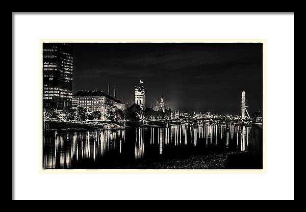 The River Thames at Night - Framed Print