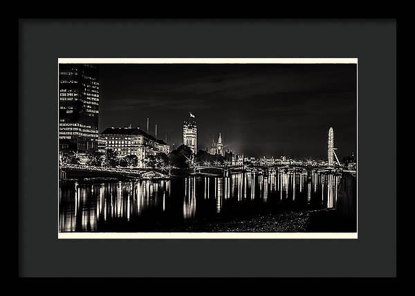 The River Thames at Night - Framed Print