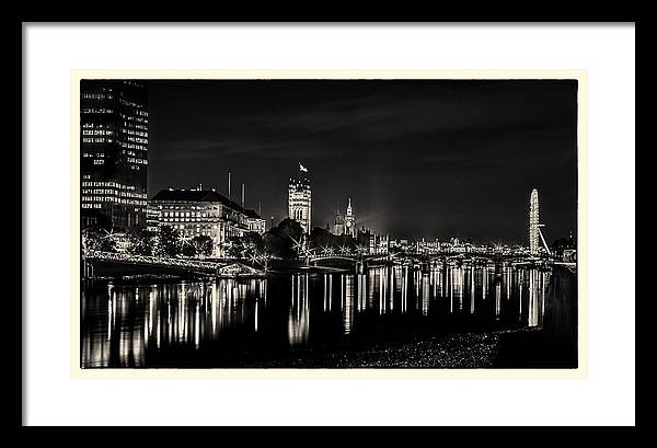 The River Thames at Night - Framed Print