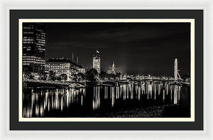 The River Thames at Night - Framed Print