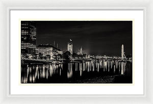 The River Thames at Night - Framed Print