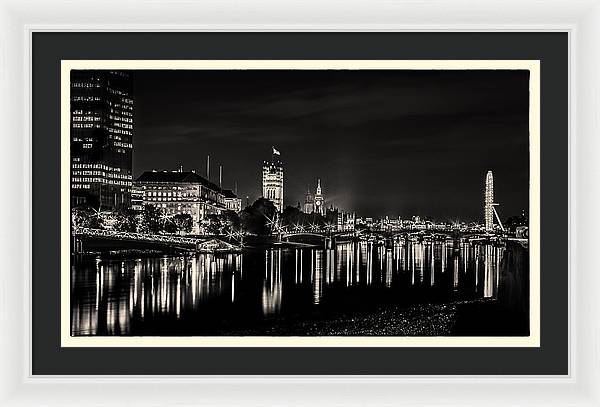 The River Thames at Night - Framed Print