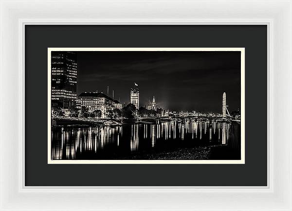 The River Thames at Night - Framed Print