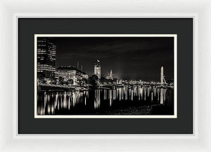 The River Thames at Night - Framed Print