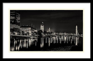 The River Thames at Night - Framed Print