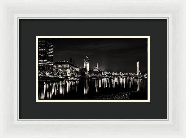 The River Thames at Night - Framed Print