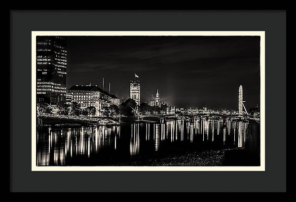 The River Thames at Night - Framed Print