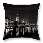 Load image into Gallery viewer, The River Thames at Night - Throw Pillow
