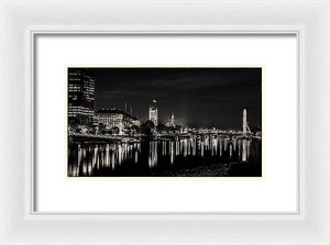 The River Thames at Night - Framed Print