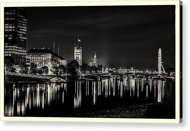 The River Thames at Night - Acrylic Print