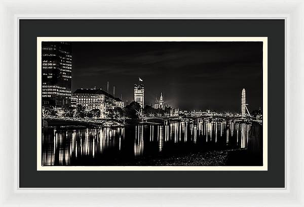 The River Thames at Night - Framed Print