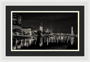 The River Thames at Night - Framed Print