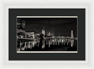 The River Thames at Night - Framed Print