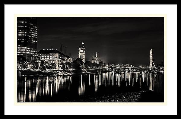 The River Thames at Night - Framed Print