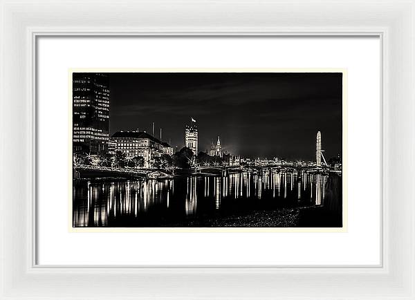 The River Thames at Night - Framed Print