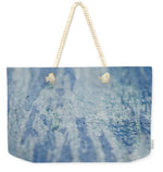 Load image into Gallery viewer, Blue Connections Mixed Media Canvas - Weekender Tote Bag
