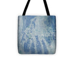 Load image into Gallery viewer, Blue Connections Mixed Media Canvas - Tote Bag
