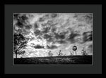 Load image into Gallery viewer, Alien Orb Behind The Olympic Stadium - Framed Print
