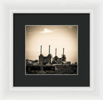 Load image into Gallery viewer, Battersea Power Station with train tracks - Framed Print
