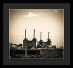 Load image into Gallery viewer, Battersea Power Station with train tracks - Framed Print
