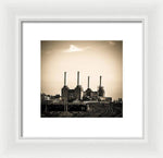 Load image into Gallery viewer, Battersea Power Station with train tracks - Framed Print
