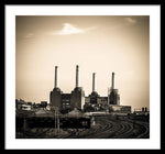 Load image into Gallery viewer, Battersea Power Station with train tracks - Framed Print
