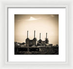 Load image into Gallery viewer, Battersea Power Station with train tracks - Framed Print
