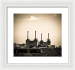 Load image into Gallery viewer, Battersea Power Station with train tracks - Framed Print
