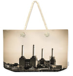 Load image into Gallery viewer, Battersea Power Station with train tracks - Weekender Tote Bag
