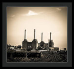 Load image into Gallery viewer, Battersea Power Station with train tracks - Framed Print
