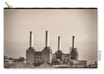 Load image into Gallery viewer, Battersea Power Station with train tracks with Border - Carry-All Pouch
