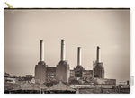 Load image into Gallery viewer, Battersea Power Station with train tracks with Border - Carry-All Pouch

