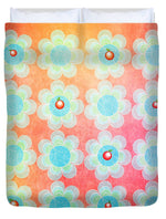 Load image into Gallery viewer, Blue and Green Jelly with Cherries on top - Duvet Cover
