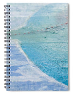 Load image into Gallery viewer, Blue Connections Mixed Media Canvas - Spiral Notebook
